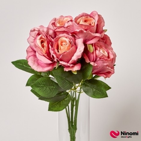 Букет роз "Magic Flower" пудровых на 7 веток - Фото