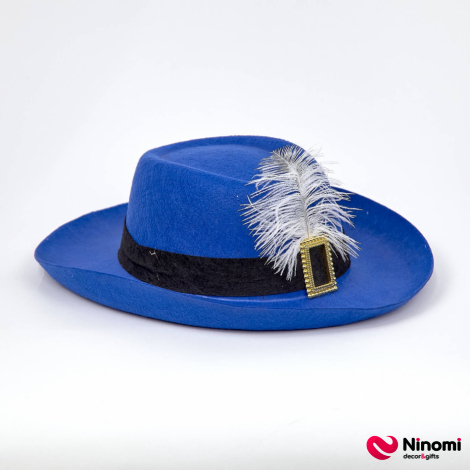 Шляпа "Мушкетёр" S синяя - Фото
