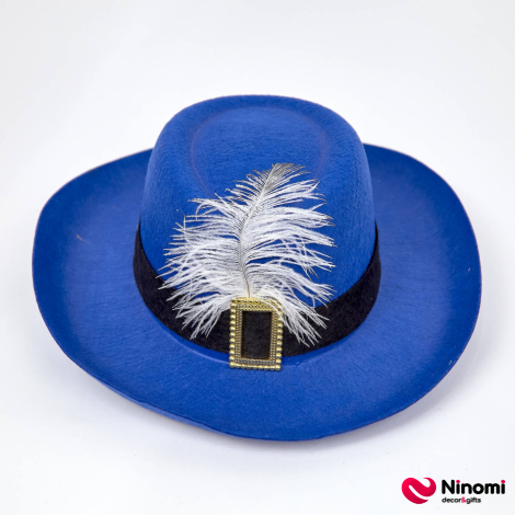 Шляпа "Мушкетёр" S синяя - Фото