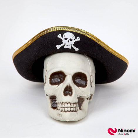 Шляпа "Пират" с золотым кантом L - Фото