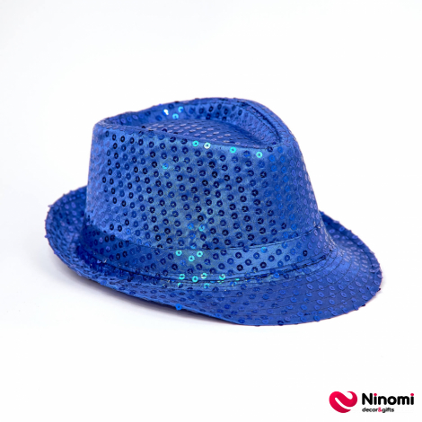 Шляпа "Диско" синяя - Фото