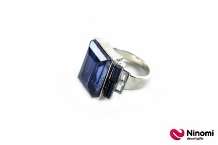 Кольцо "Black sapphire" - Фото