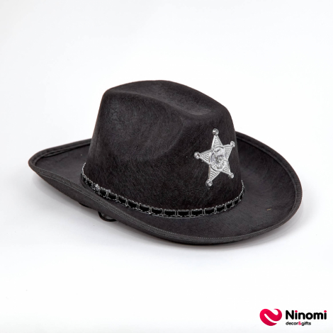 Шляпа "Шериф" S черная - Фото
