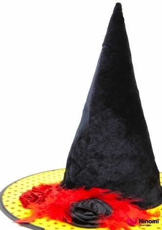 Шляпа ведьмы с розами в горох - Фото