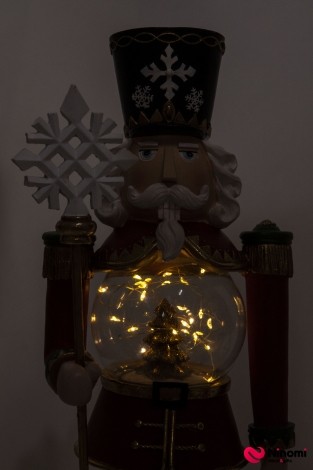 Новогодний декор "Щелкунчик" с LED-подсветкой белый - Фото