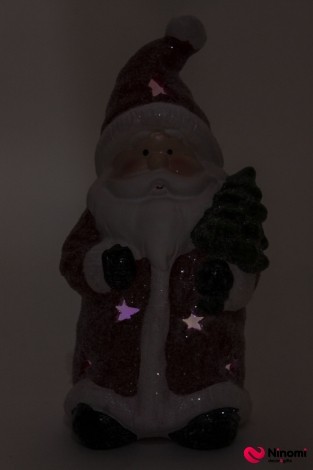 Новогодний декор "Сахарный Дед Мороз" с LED-подсветкой - Фото