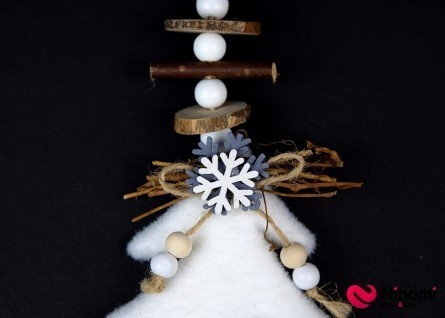 Елочное игрушка "Елочка" со снежинкой - Фото