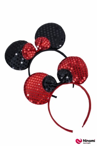 Обруч "Minnie mouse" с пайетками - Фото