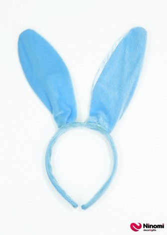 Обруч "Уши зайца" голубые - Фото
