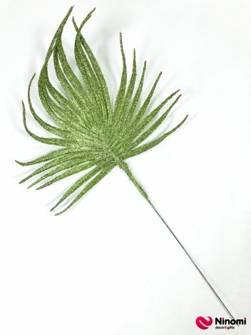 Новогодний декор "Пальмовая ветвь" зеленый - Фото