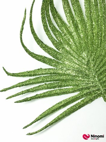 Новогодний декор "Пальмовая ветвь" зеленый - Фото