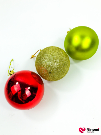 Ёлочная игрушка красно-золотой микс - Фото
