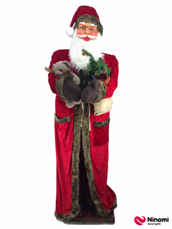 Ростовая музыкальная фигура «Дед Мороз с подарками» - Фото