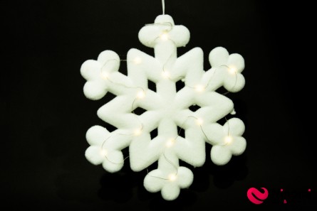 Новогодний декор "Снежинка" с LED-подсветкой - Фото