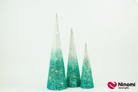 Новогодний декор - "Три конуса" с LED подсветкой - Фото