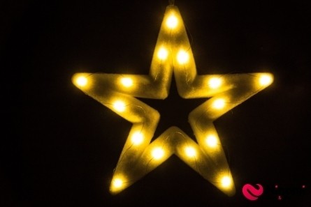 Новогодний декор "Звезда" с LED подсветкой - Фото