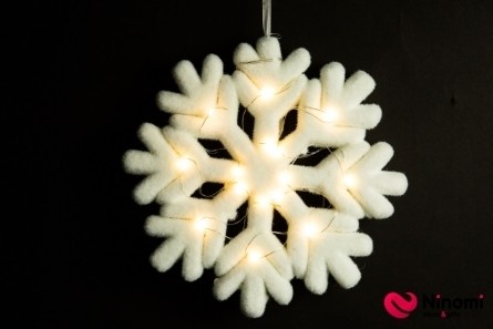 Новорічний декор "Сніжинка" з LED підсвічуванням - Фото