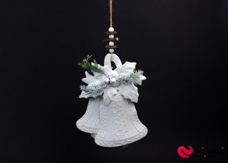 Новогодний декор "Белые колокола" - Фото