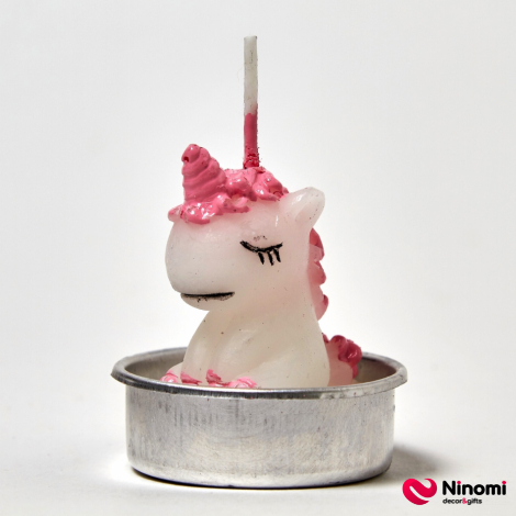 Свечи "Little Unicorn №1" розовые - Фото