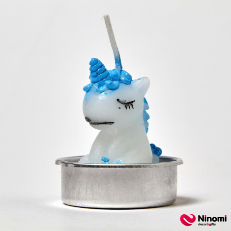 Свечи "Little Unicorn №1" голубые - Фото