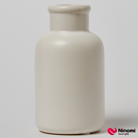 Керамическая ваза "Цилиндр" белая S - Фото