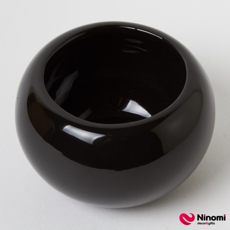 Керамический вазон "Ball" черный - Фото