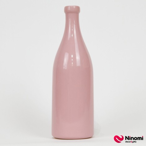 Керамическая бутылка розовая 