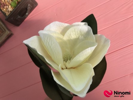 Искусственный цветок "Капок" белый - Фото