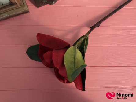 Искусственный цветок "Капок" красный - Фото