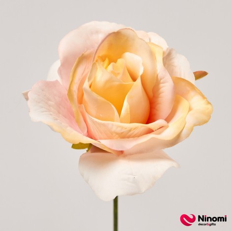 Головки цветов "Роза №5" желто-белые - Фото