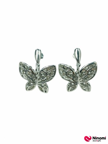 Сережки "Сріблясті метелики" складені - Фото