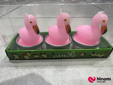 Декоративная свеча "Фламинго" - Фото
