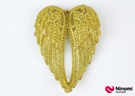 Декор "Крылья ангела" с глиттером золото - Фото