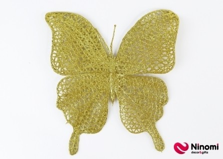 Декор "Бабочка" ажурная золото - Фото