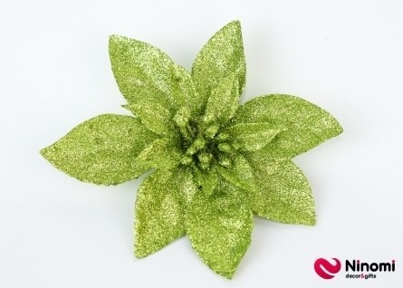 Декоративный цветок Пуансеттия зеленая - Фото