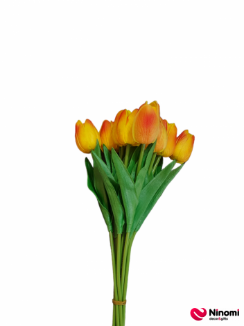 Букет латексных "Маков" жолто- оранжевый 9шт - Фото