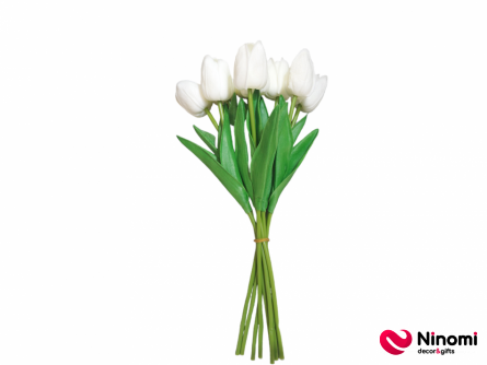 букет латексных "тюльпанов"белый 9шт - Фото