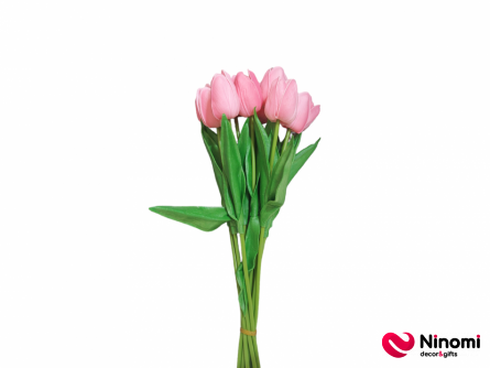 букет латексных "тюльпанов"розовый 9шт - Фото