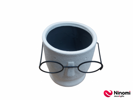 Керамическая ваза "Glasses" белая - Фото