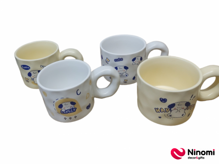 керамические чашки набор из 4 шт №1 - Фото