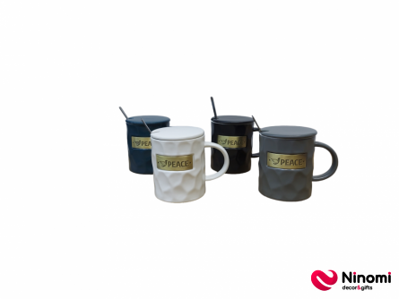 керамические чашки набор из 4 шт №2 - Фото