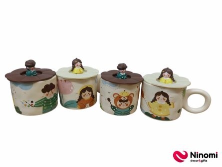 керамические чашки набор из 4 шт №5 - Фото