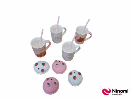 керамические чашки набор из 4 шт №15 - Фото