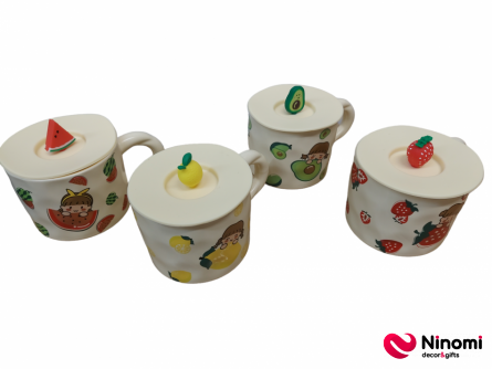 керамические чашки набор из 4 шт №20 - Фото