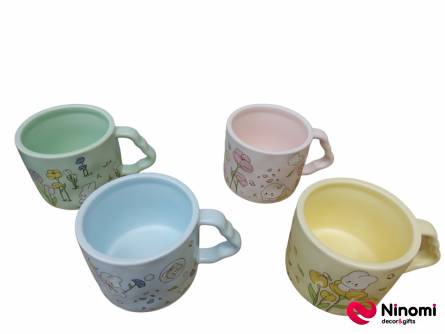 керамические чашки набор из 4 шт №24 - Фото