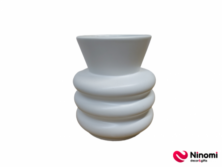 Керамический ваза "Ribby" Белая S - Фото