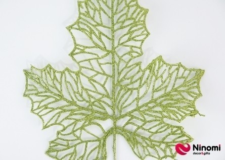Декор "Кленовый лист" зеленый - Фото