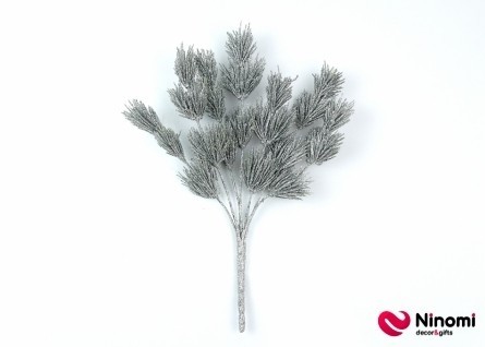Новогодний декор "Ветка" серебро - Фото