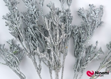 Новогодний декор "Ветка" серебро - Фото