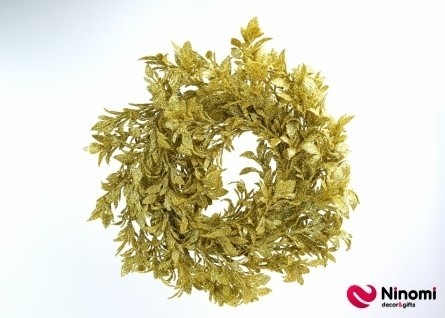 Новогодний декор "Венок" золото - Фото